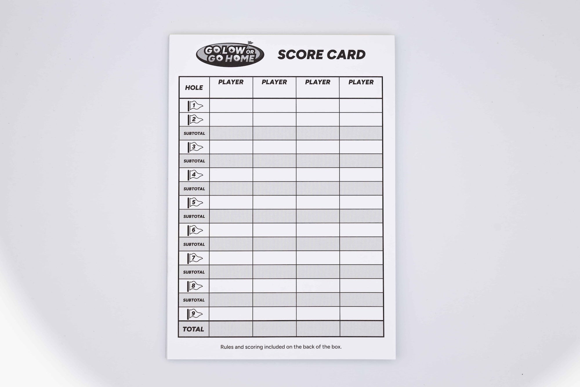 Go Low or Go Home Card Game