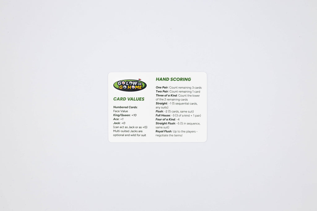 Go Low or Go Home Card Game